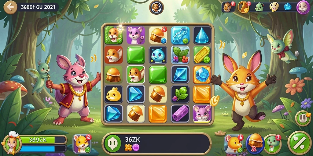 Gameplay seru dengan tantangan Match-3 yang mendebarkan.
