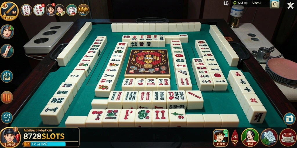 Tangkapan layar utama 8728SLOTS menampilkan gameplay Mahjong yang seru.