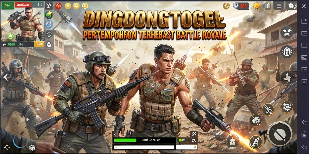 Tampilan gameplay seru DINGDONGTOGEL di arena pertempuran.