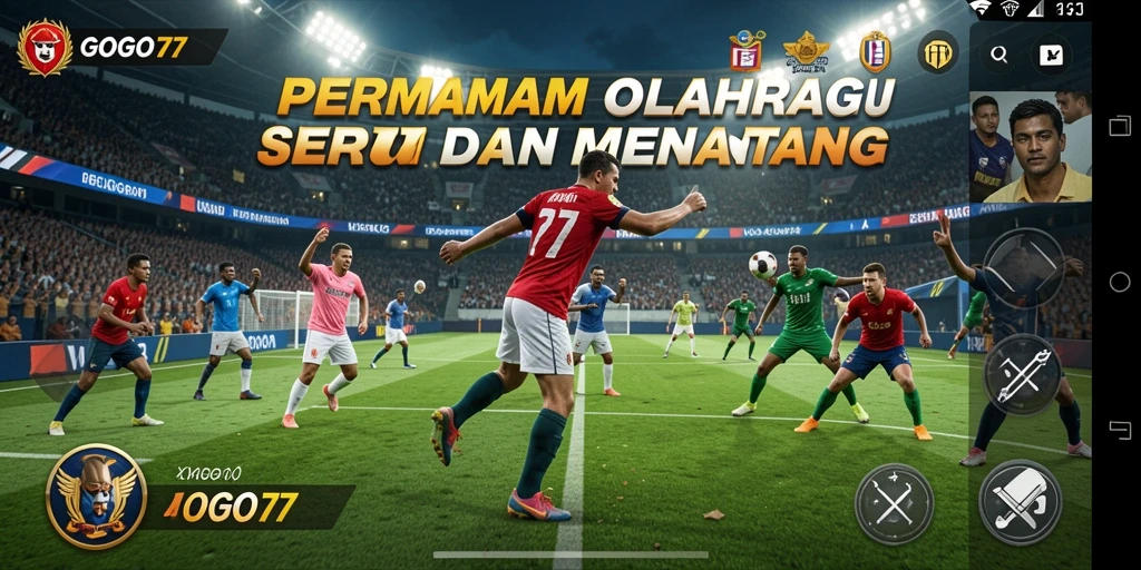 Screenshot gameplay GOGO77 menampilkan aksi seru dalam olahraga.
