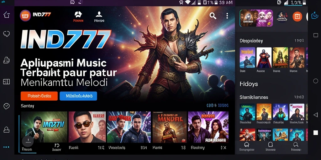 Screenshot gameplay IND777 menampilkan antarmuka musik yang menarik dan interaktif.