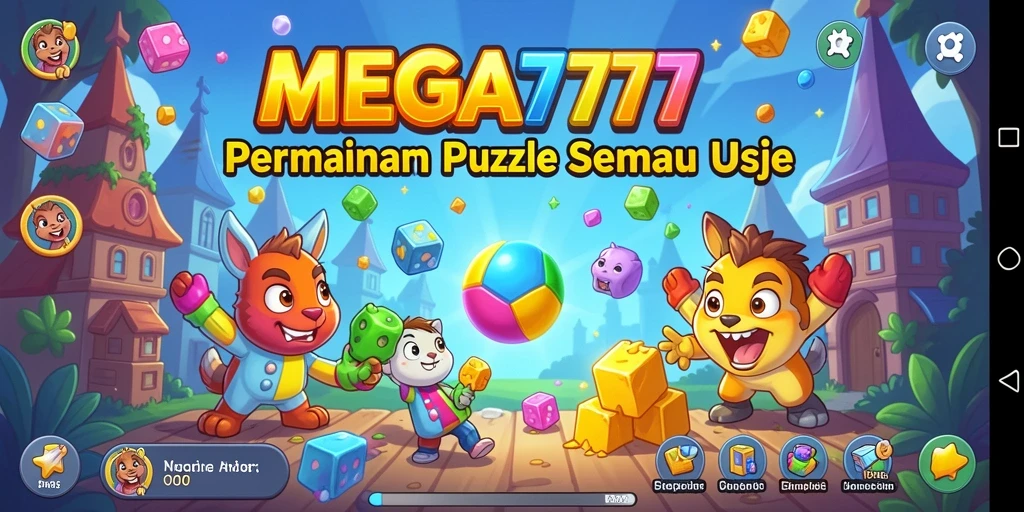Tampilan gameplay MEGA777 yang menarik dan penuh warna.