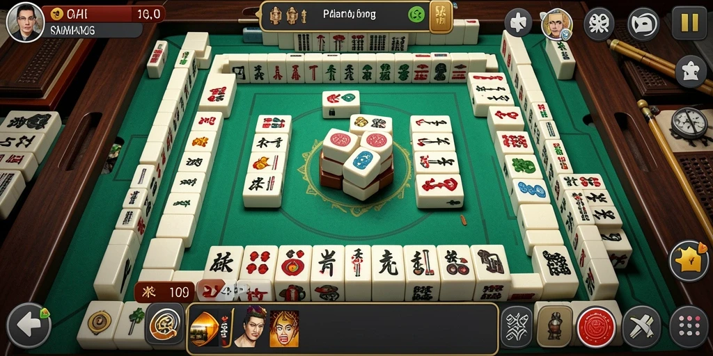 Tampilan gameplay menarik dari PAKARJP dengan ubin Mahjong.