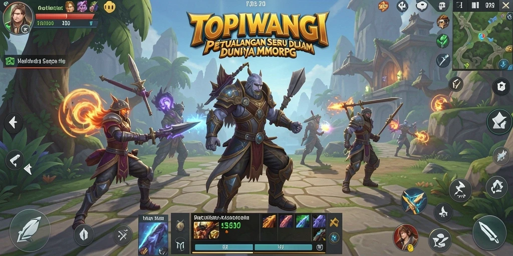 Tampilan gameplay seru di dunia fantasi TOPIWANGI.