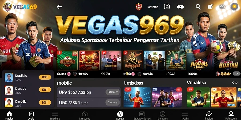 Screenshot utama VEGAS969 menampilkan antarmuka taruhan olahraga yang menarik.