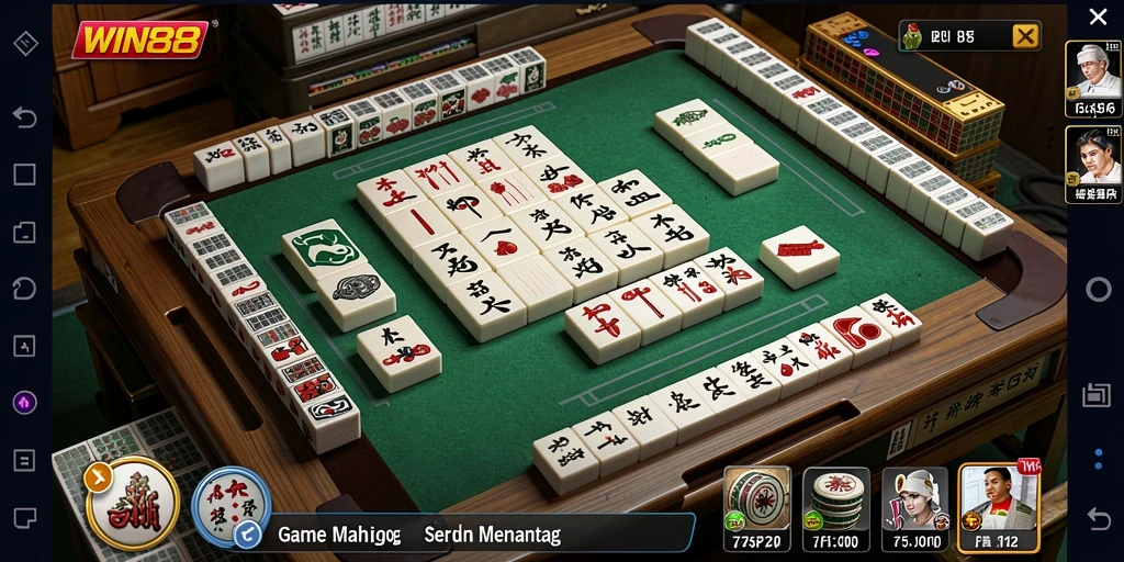 Tampilan gameplay Mahjong yang menawan dan interaktif.