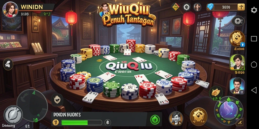 Tampilan gameplay QiuQiu yang seru dan menarik.