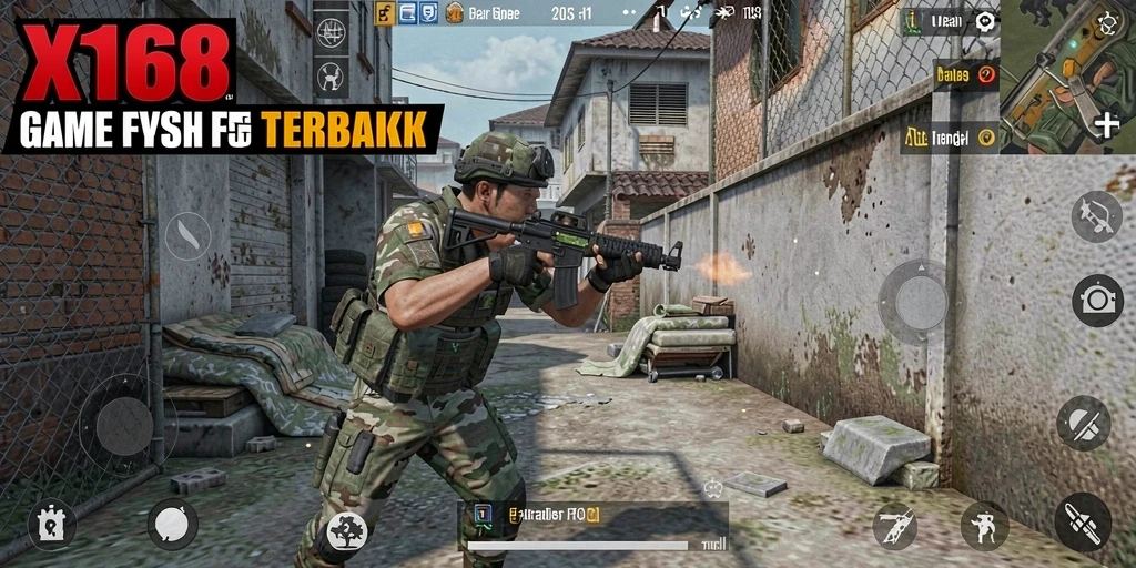 Tampilan gameplay X168 dengan pertarungan intens dan strategi mendebarkan.