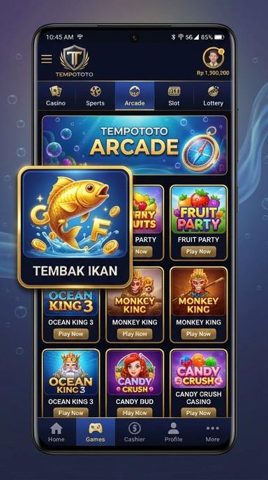 Pengguna sedang menjelajahi aplikasi yang populer di tempototo.